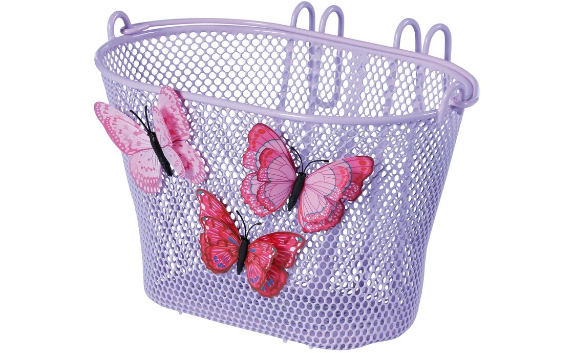Basil Vorderrad-Kinderkorb Jasmin Butterfly, engmaschig Basil Vorderrad-Kinderkorb Jasmin Butterfly, engmaschig